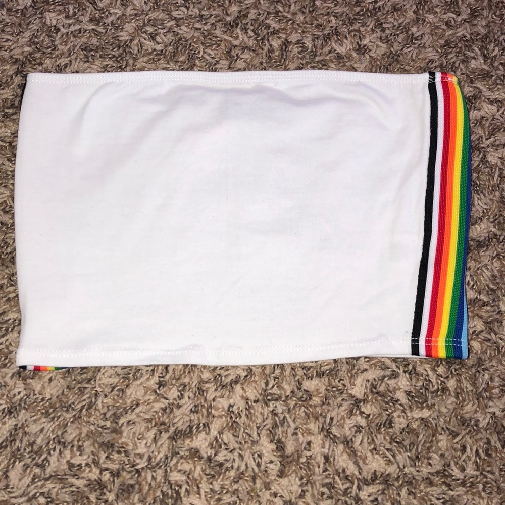 Double sided rainbow crop top